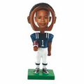 Dark Skin Tone Football Single Bobble Head